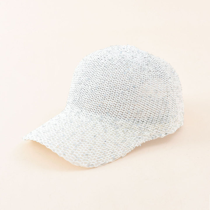 Damen Baseballmütze mit Netzstruktur und Pailletten