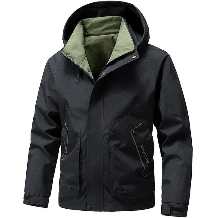 Men's long-sleeve hooded jacket with pockets