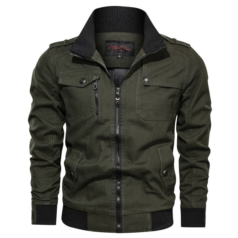Men's long-sleeve jacket with pockets