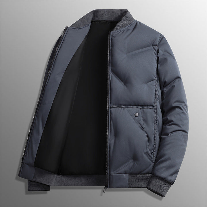 Men's long-sleeve puffer jacket with pockets