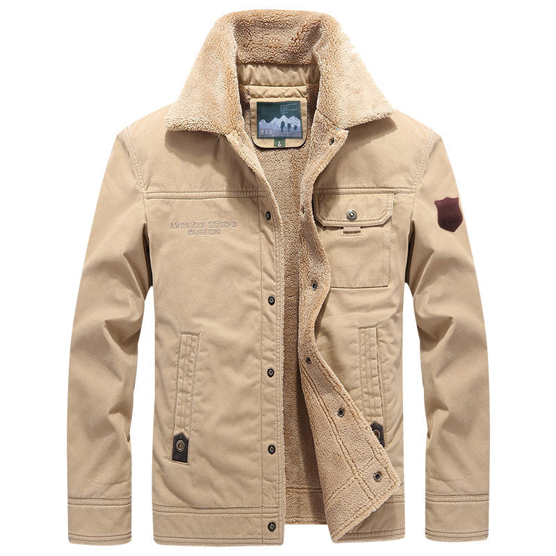 Men’s long-sleeve jacket with buttons and pockets