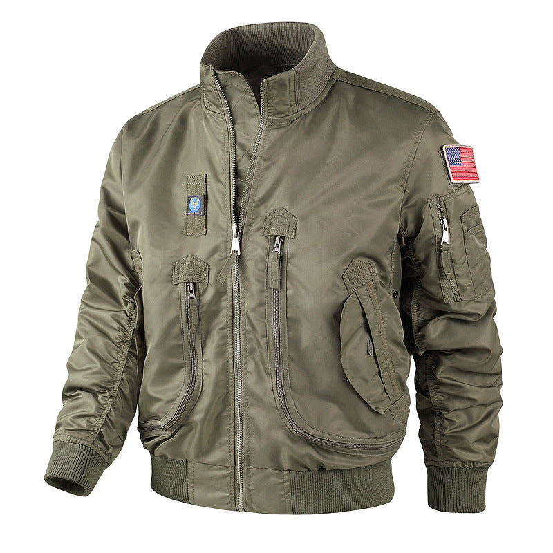 Men’s bomber jacket in pilot style with multifunctional pockets