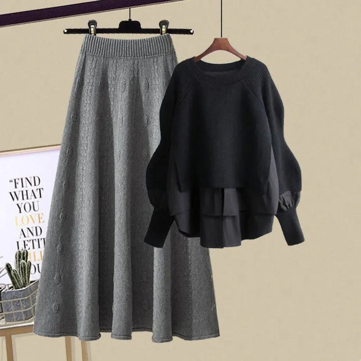 XENIA - Relaxed sweatshirt and skirt