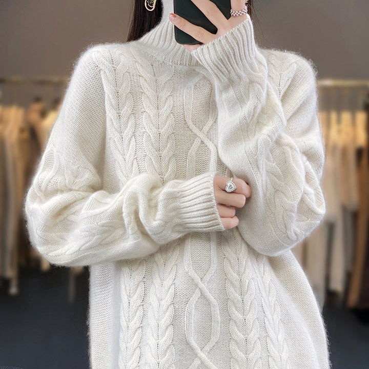 Women's oversized crew-neck pullover