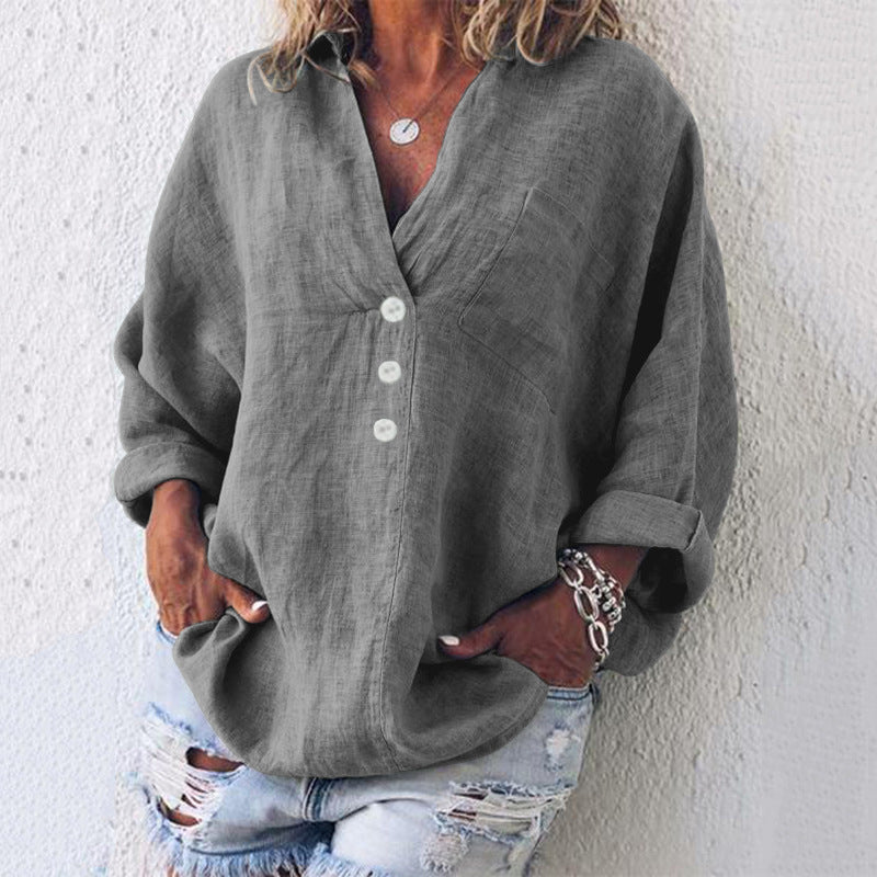Lucia - Stylish Cotton-Linen Sweater