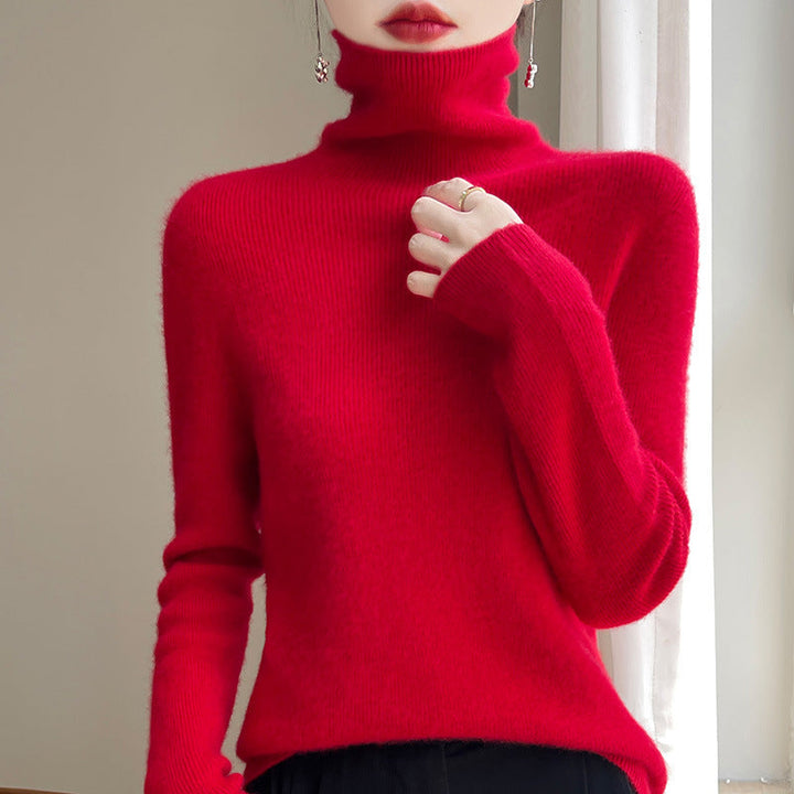 Women's slim-fit turtleneck sweater