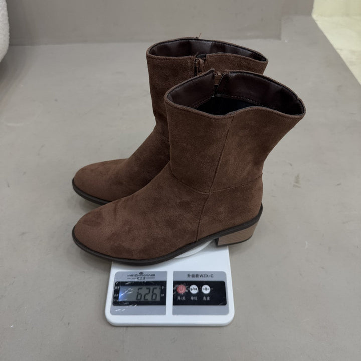 Women's ankle boots with block heels and zippers