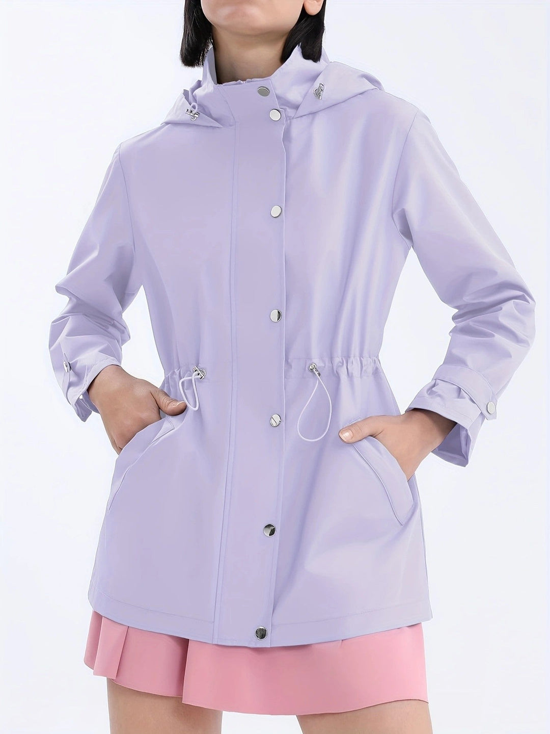 Women's water-repellent casual jacket with adjustable hood