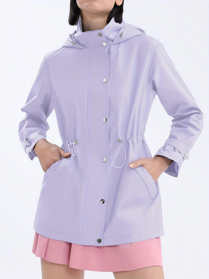 Women's water-repellent casual jacket with adjustable hood