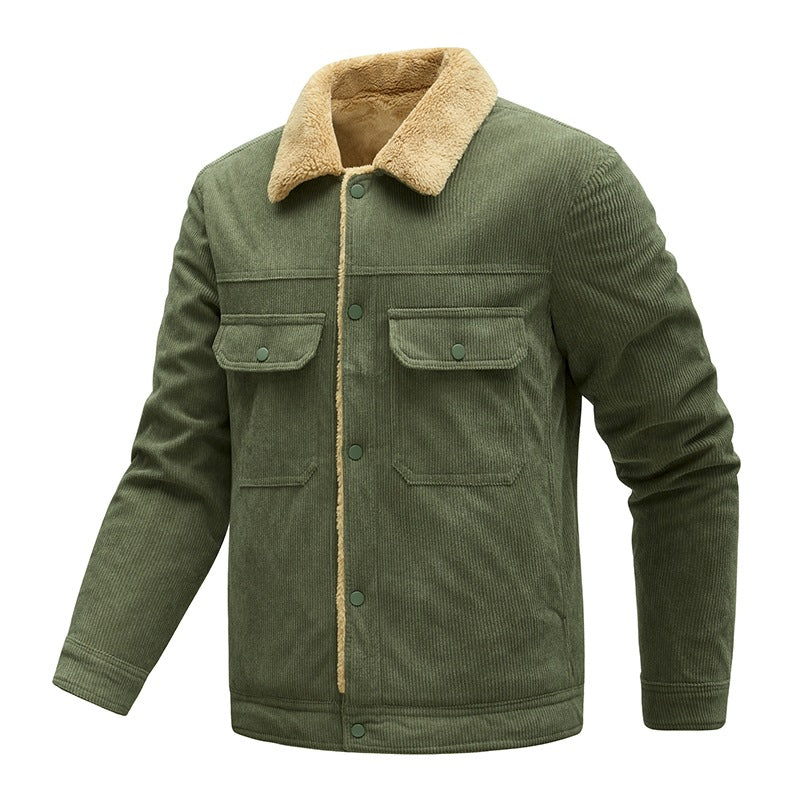 Men’s long-sleeve jacket with buttons and pockets