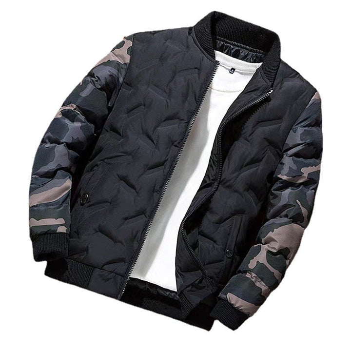 Men's bomber jacket with pockets, long sleeves