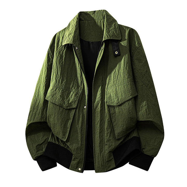 Men’s field bomber jacket with flap pockets and ribbed cuffs
