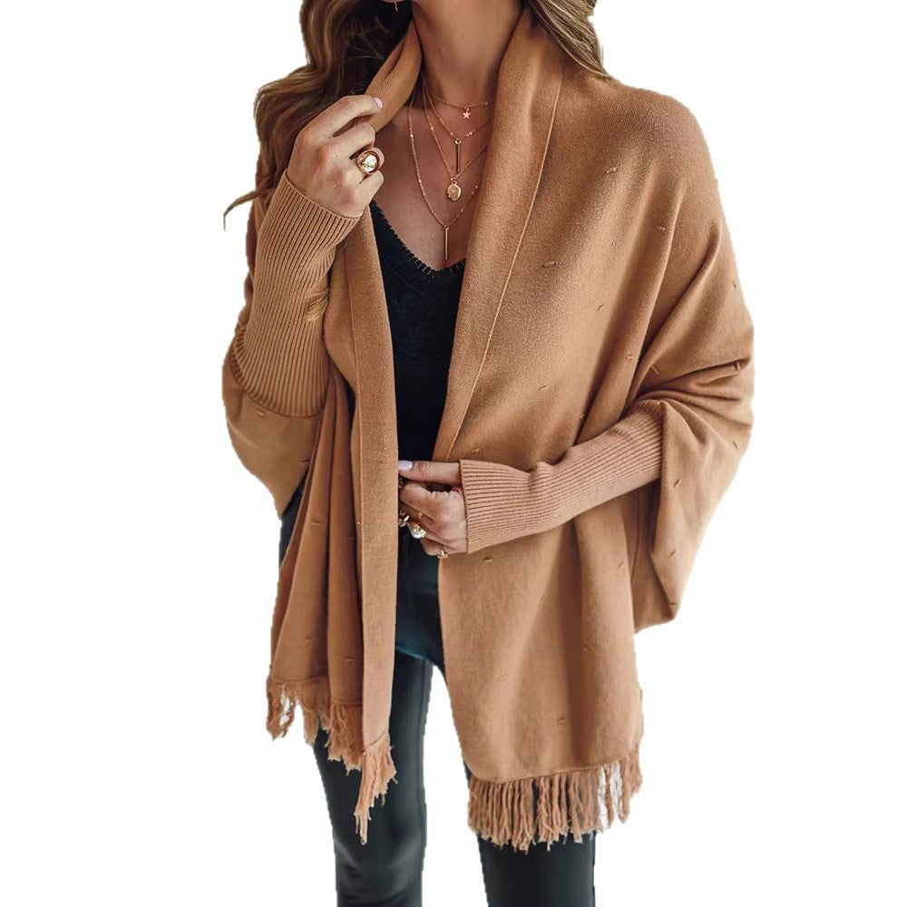 Women's Fringed Poncho