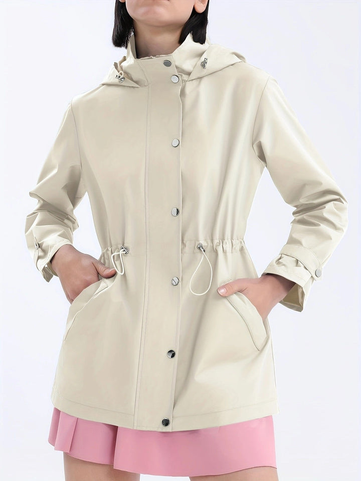 Women's water-repellent casual jacket with adjustable hood
