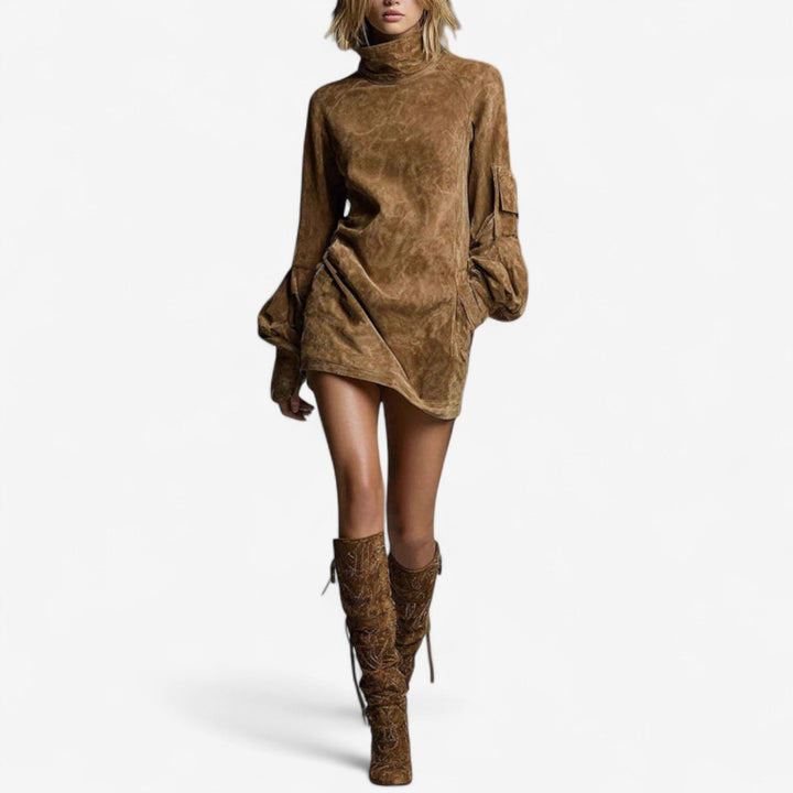 Tania™ Mini Dress with Stand-Up Collar