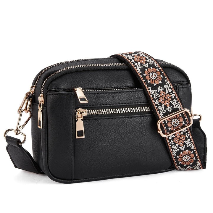 Erikka | Elegant Shoulder Bag with Patterned Adjustable Strap