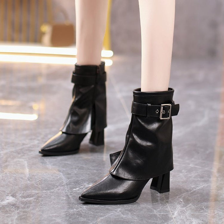 Women's block-heel ankle boots