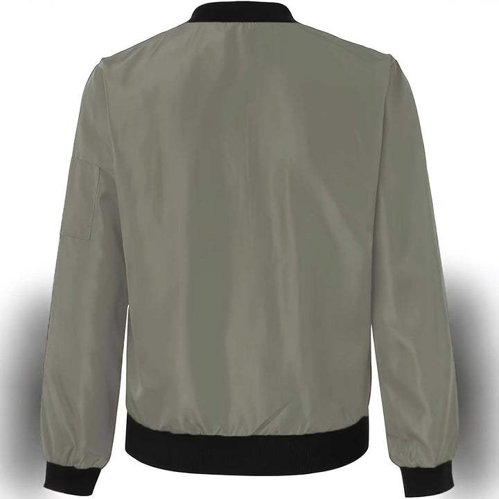 Women's bomber jacket with practical pockets and zipper closure