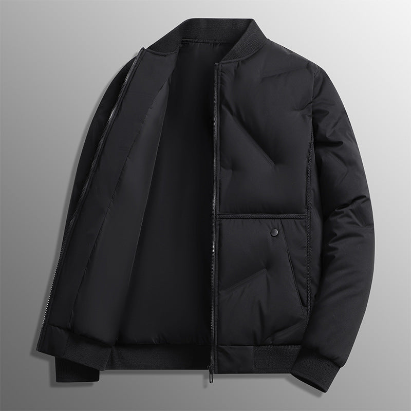 Men's long-sleeve puffer jacket with pockets