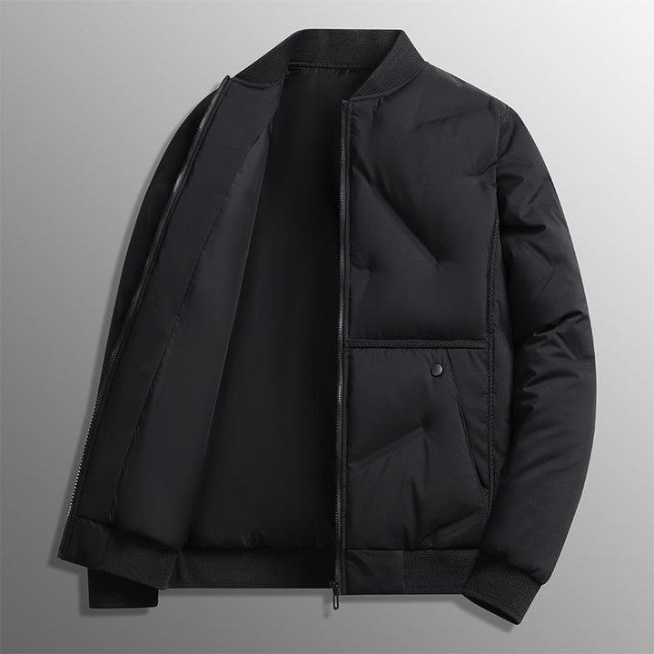 Men's long-sleeve puffer jacket with pockets