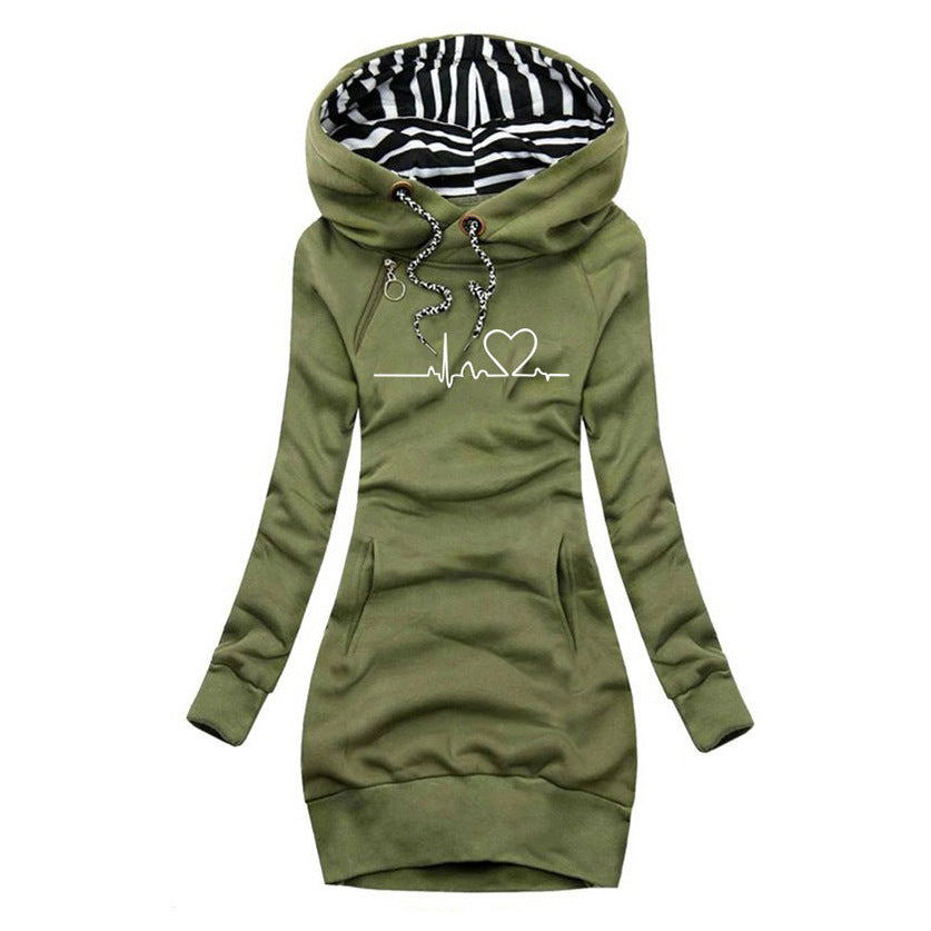 Cristina™ - Heartbeat Print Dress-Sweater