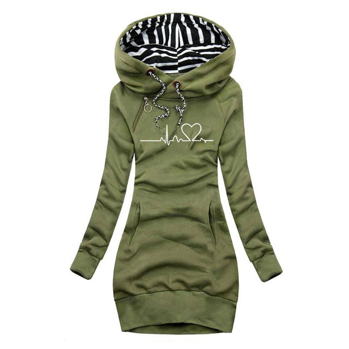 Cristina™ - Heartbeat Print Dress-Sweater