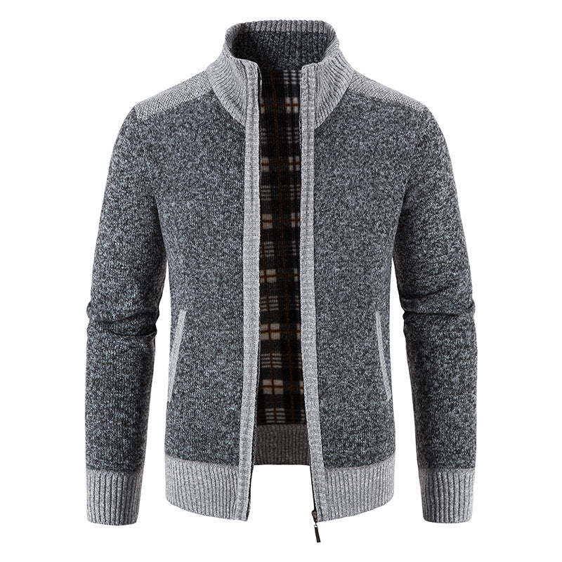 Men's long-sleeve zip jacket with pockets