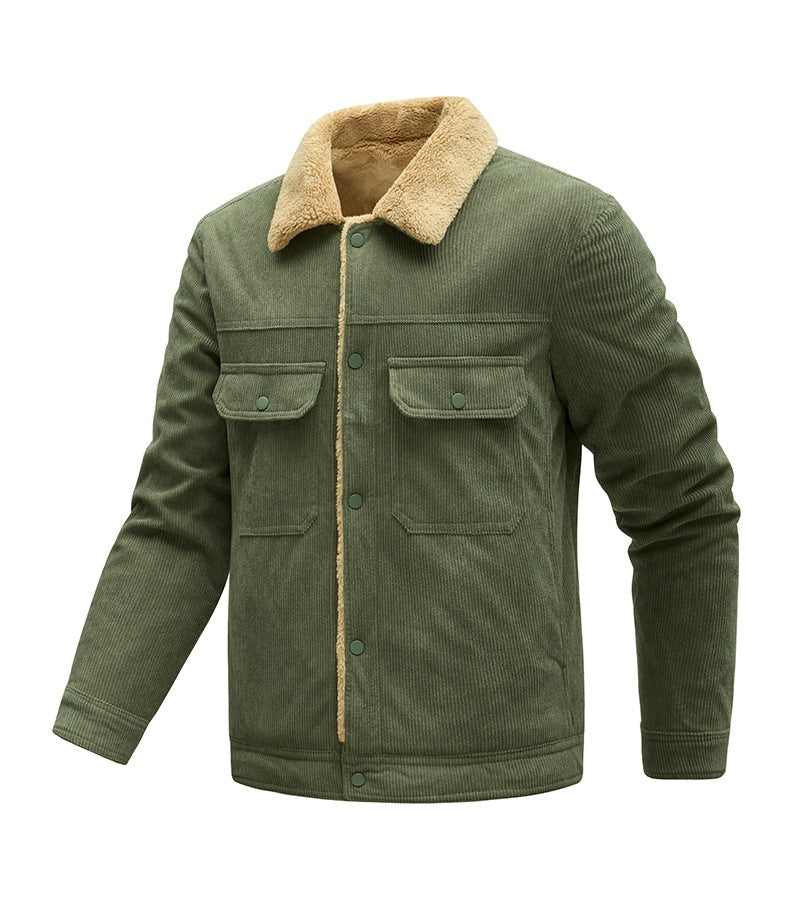 Men’s long-sleeve jacket with buttons and pockets