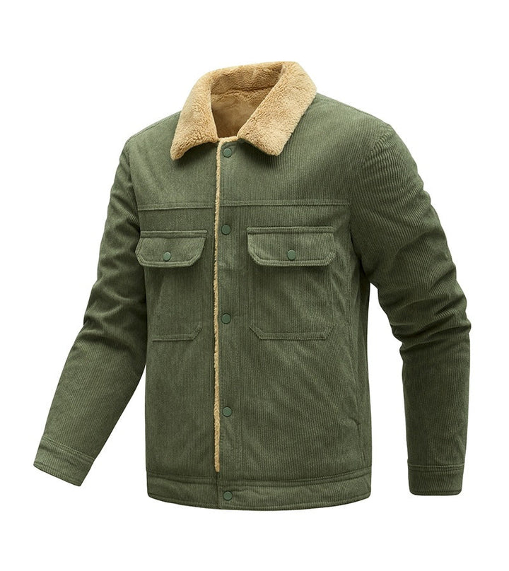 Men’s long-sleeve jacket with buttons and pockets