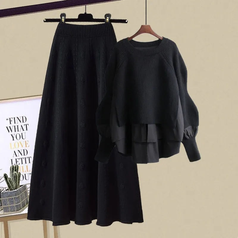 XENIA - Relaxed sweatshirt and skirt