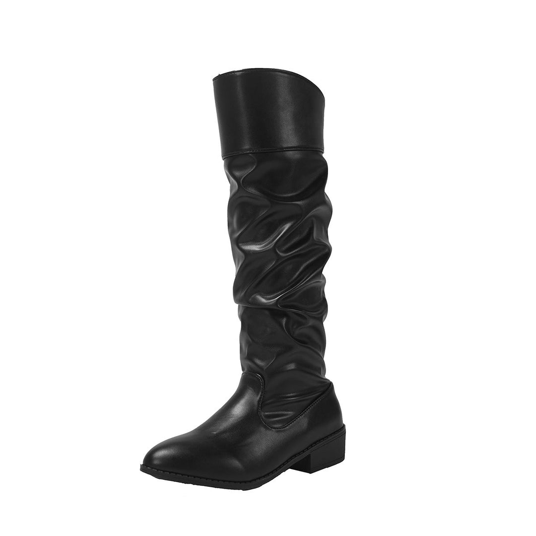Women’s over-the-knee boots with a cushioned insole and slouchy upper material