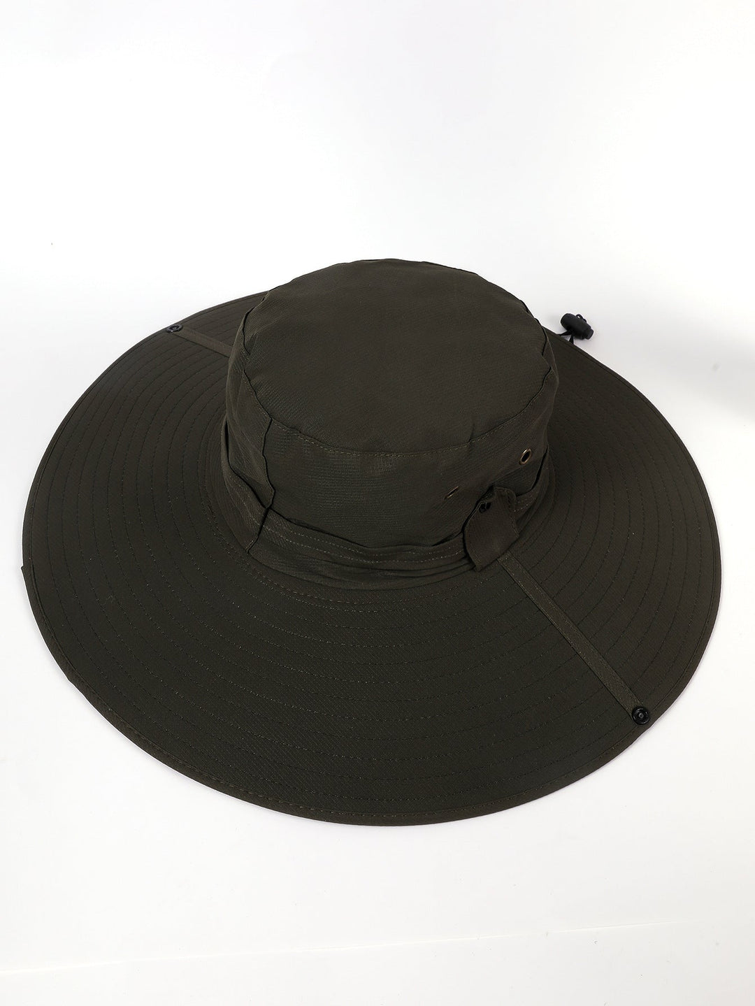 Damen Sonnenhut mit breiter Krempe und verstellbarem Kinnband