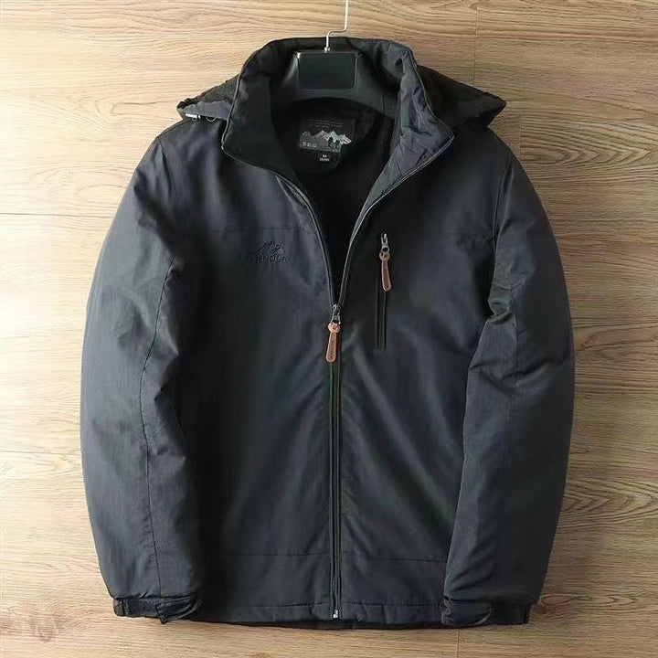 Men’s water-repellent all-weather trekking jacket with hood