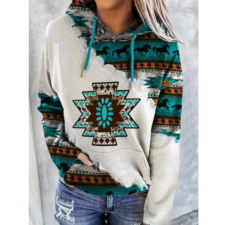 Women's hoodie with drawstring and kangaroo pocket