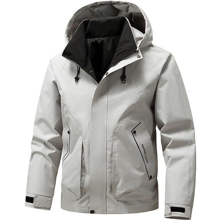 Men's long-sleeve hooded jacket with pockets