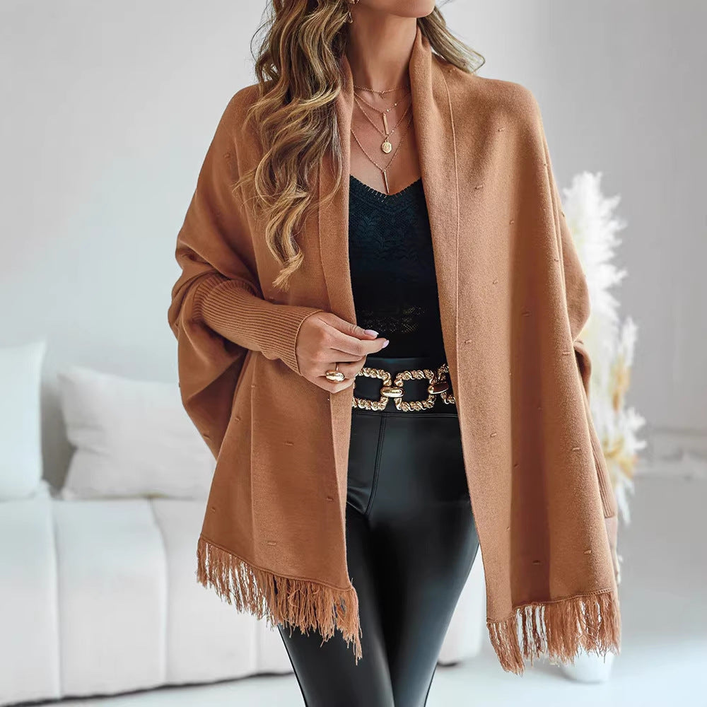 Women's Fringed Poncho