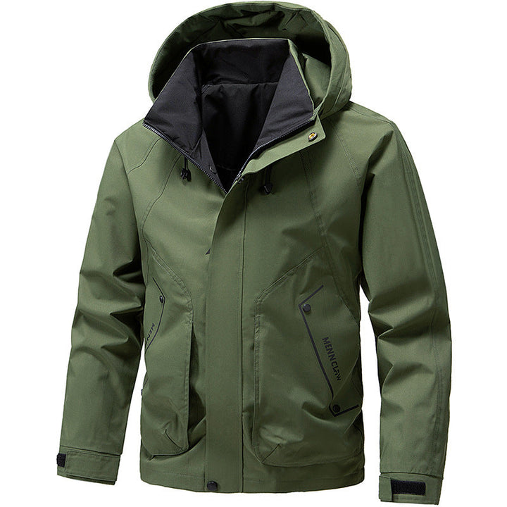 Men's long-sleeve hooded jacket with pockets