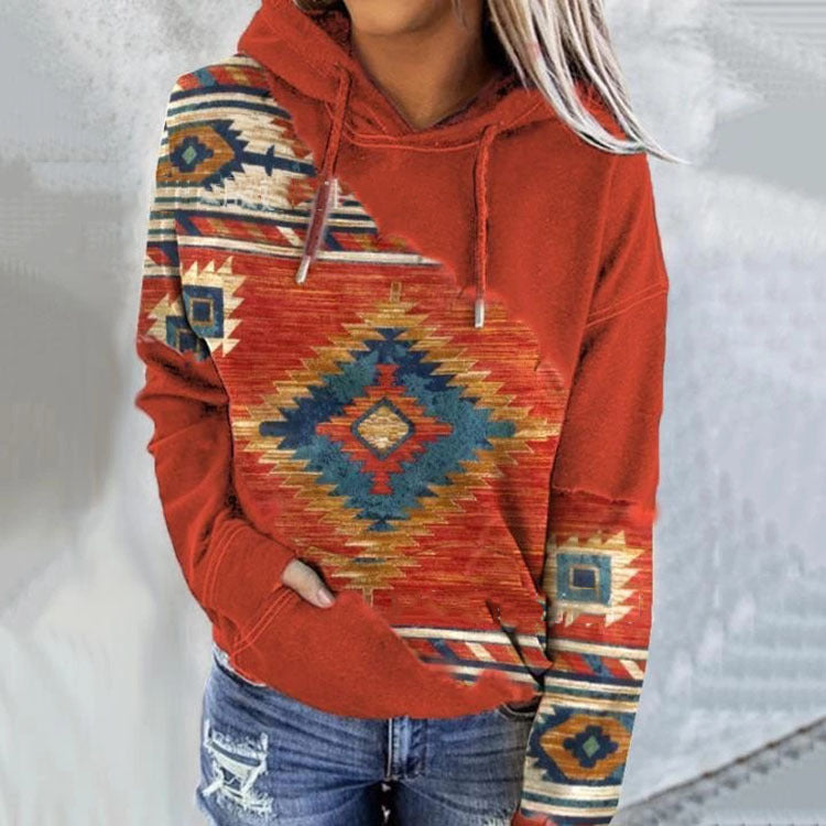 Women's hoodie with drawstring and kangaroo pocket