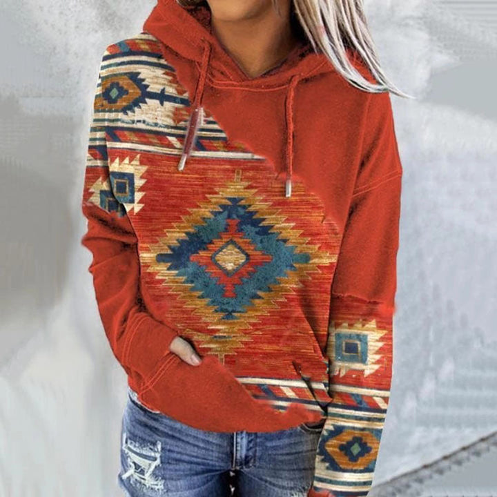 Women's hoodie with drawstring and kangaroo pocket
