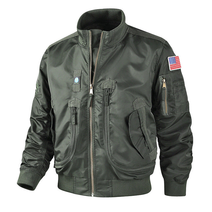 Men’s bomber jacket in pilot style with multifunctional pockets