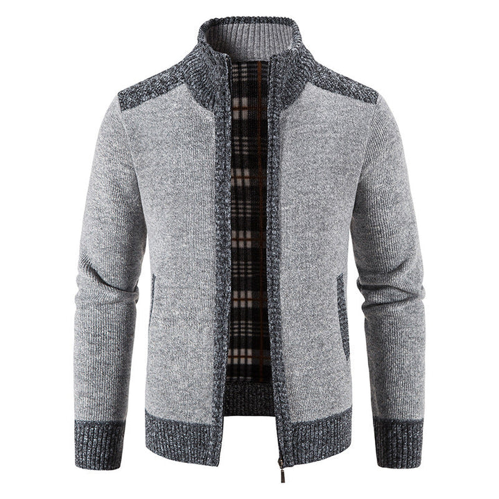Men's long-sleeve zip jacket with pockets