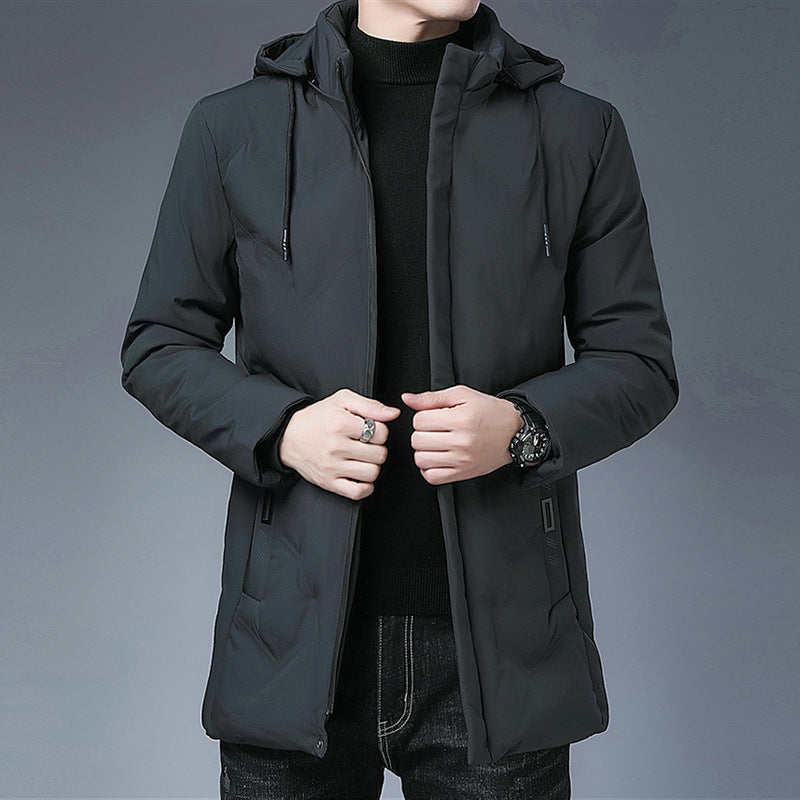Men's long-sleeve hooded jacket with pockets