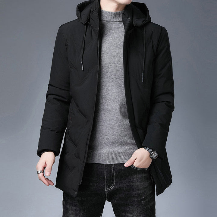 Men's long-sleeve hooded jacket with pockets