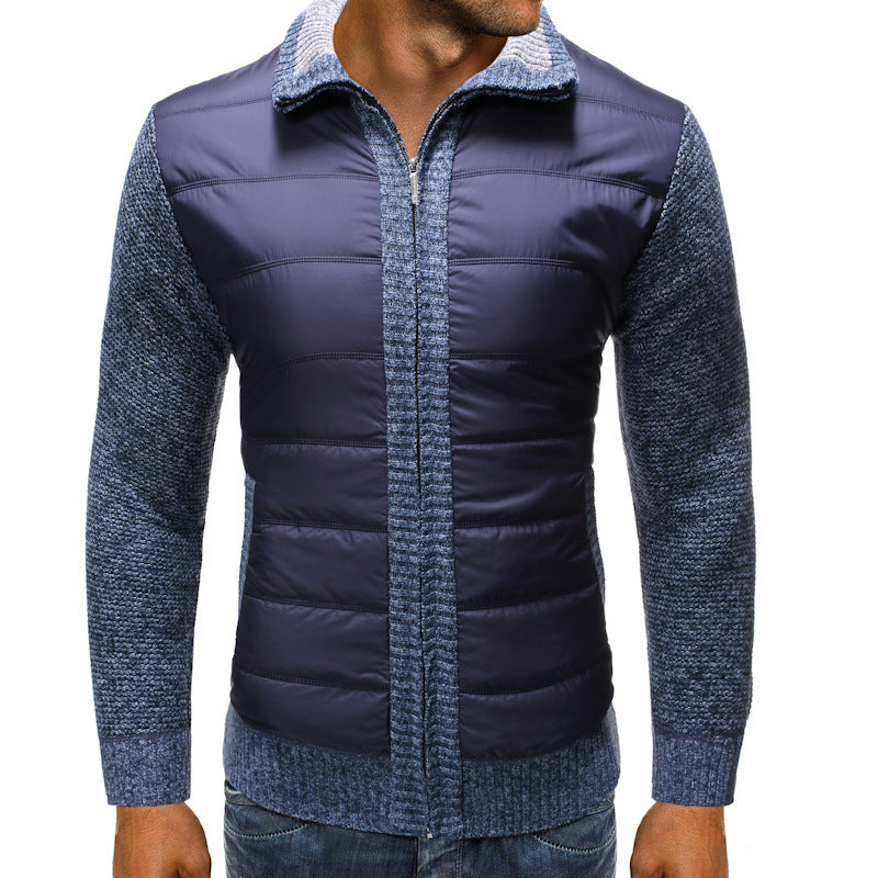 Men's quilted jacket with long sleeves