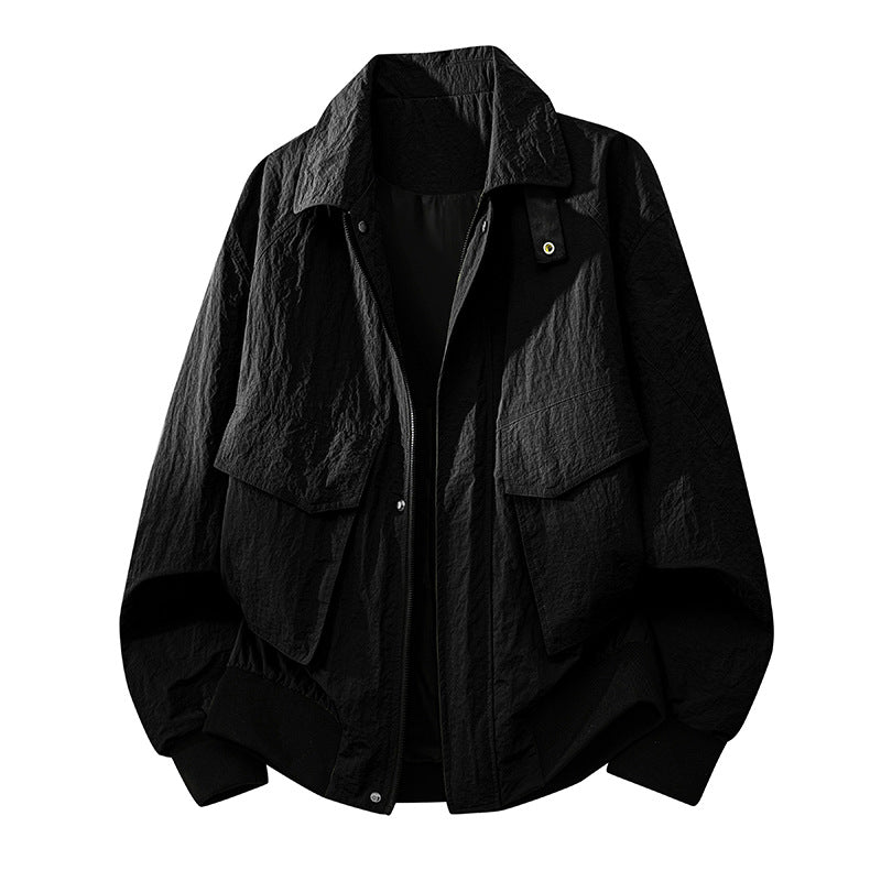 Men’s field bomber jacket with flap pockets and ribbed cuffs