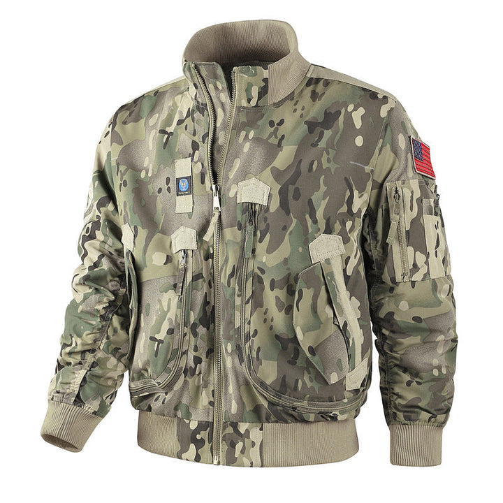 Men’s bomber jacket in pilot style with multifunctional pockets