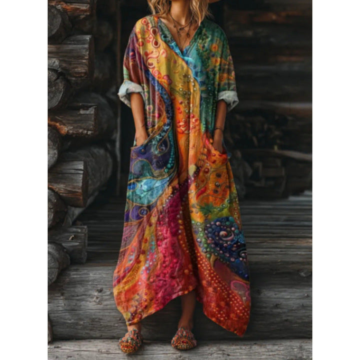 Evelyn | Retro Style Long Sleeve Casual Dress