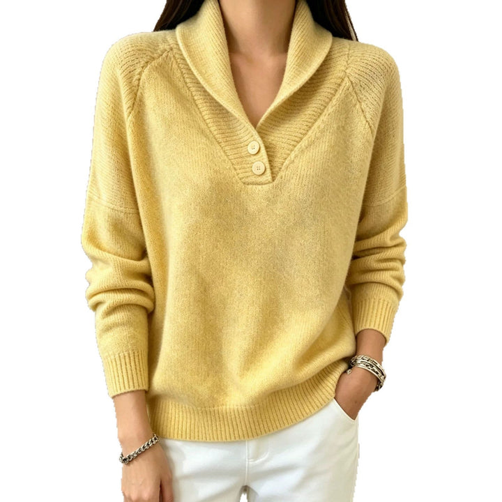Martha | Women's Long-Sleeve Sweater with Buttons