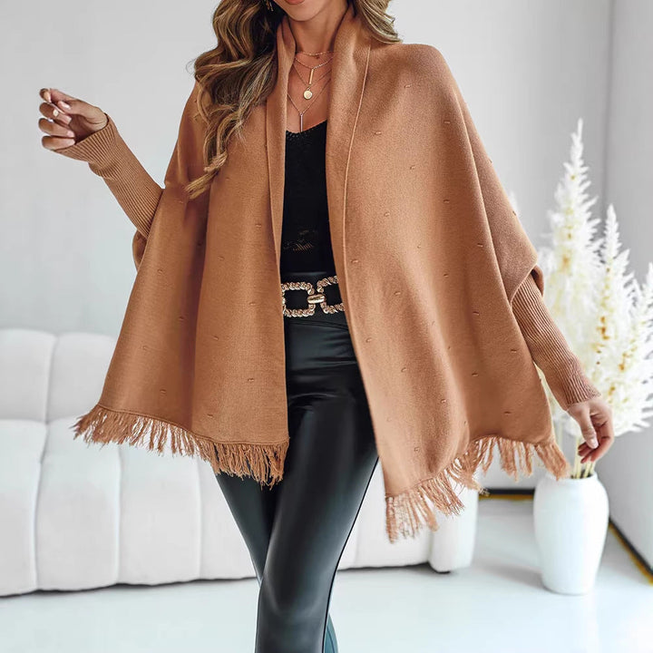 Women's Fringed Poncho