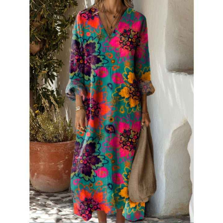 Evelyn | Retro Style Long Sleeve Casual Dress